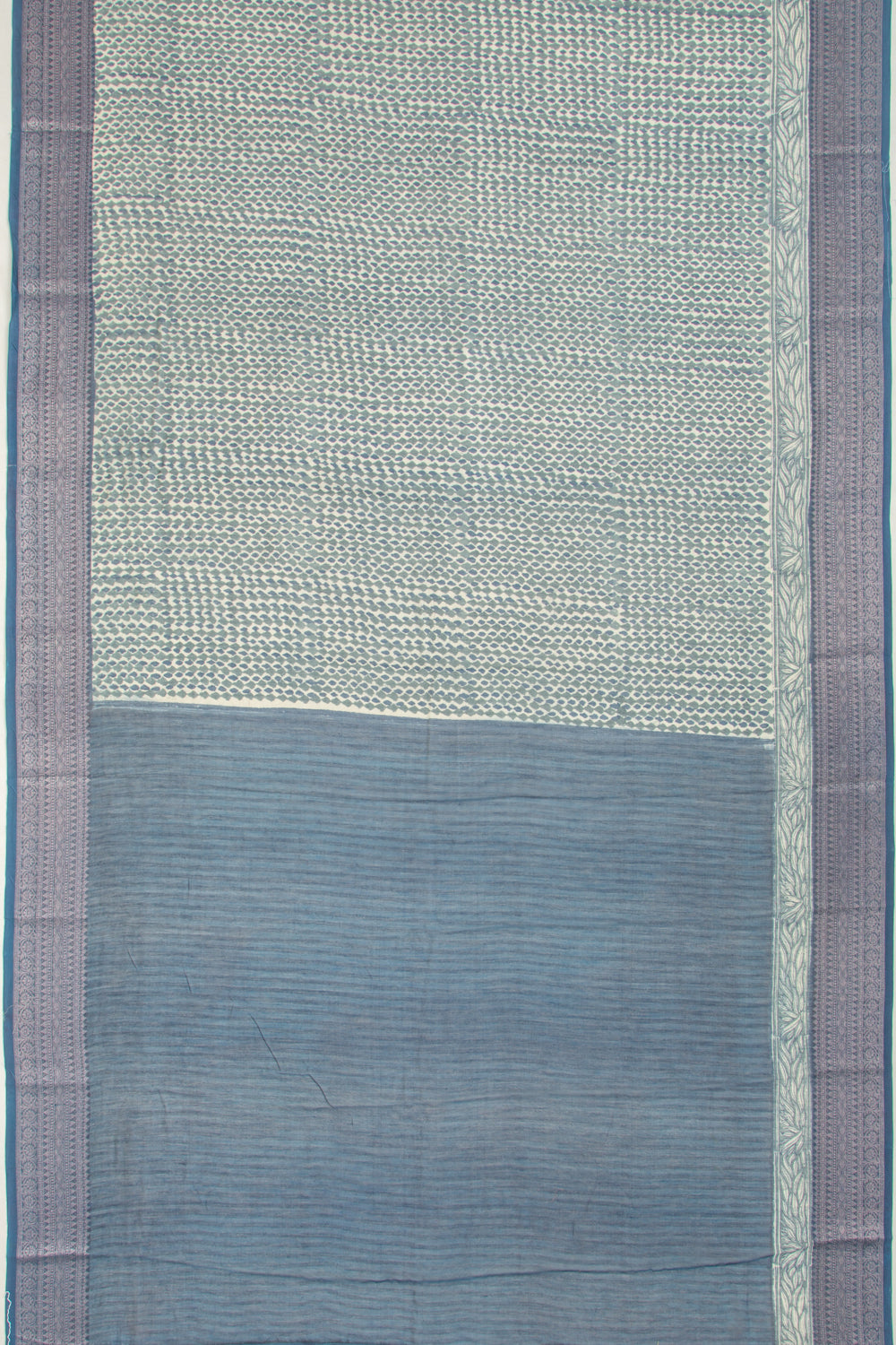 Chanderi Silk Printed Grey Saree