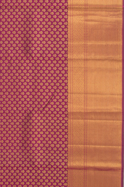 Kanchipuram Silk Brocade Purple Saree