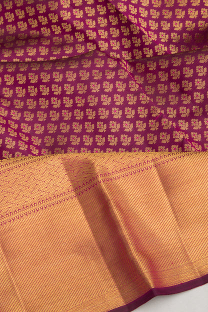 Kanchipuram Silk Brocade Purple Saree