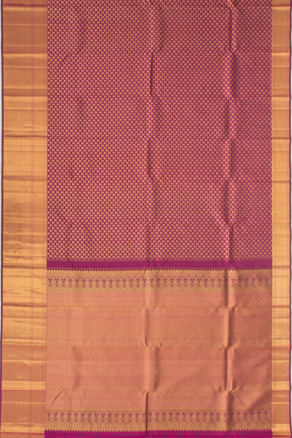 Kanchipuram Silk Brocade Purple Saree