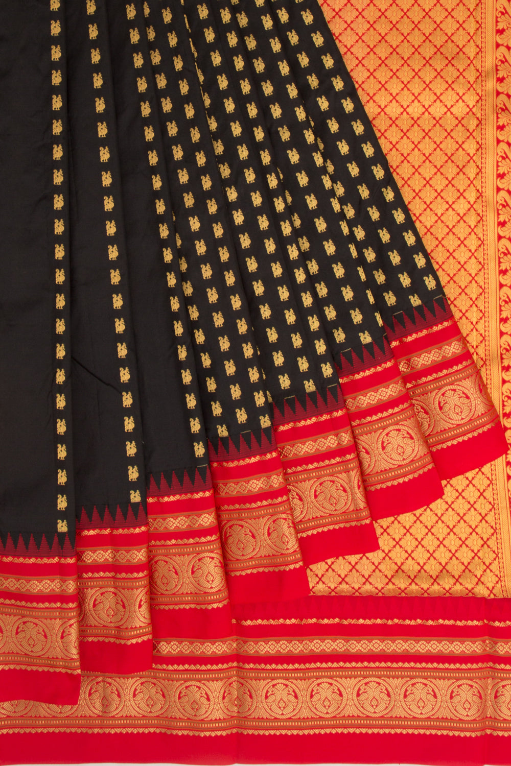Soft Silk Brocade Black Saree
