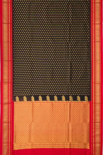 Soft Silk Brocade Black Saree