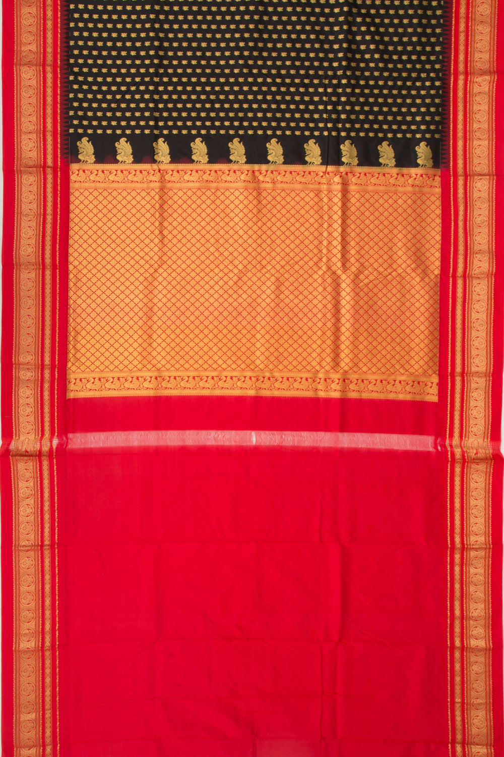 Soft Silk Brocade Black Saree