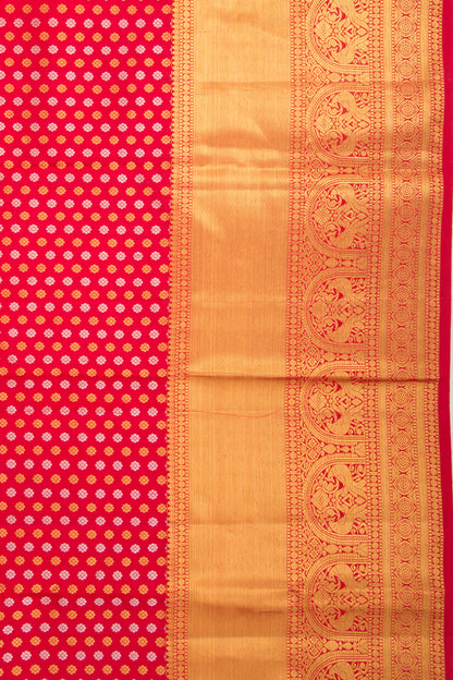 Taranga Kanchi Silk Brocade Red Saree
