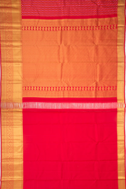 Taranga Kanchi Silk Brocade Red Saree