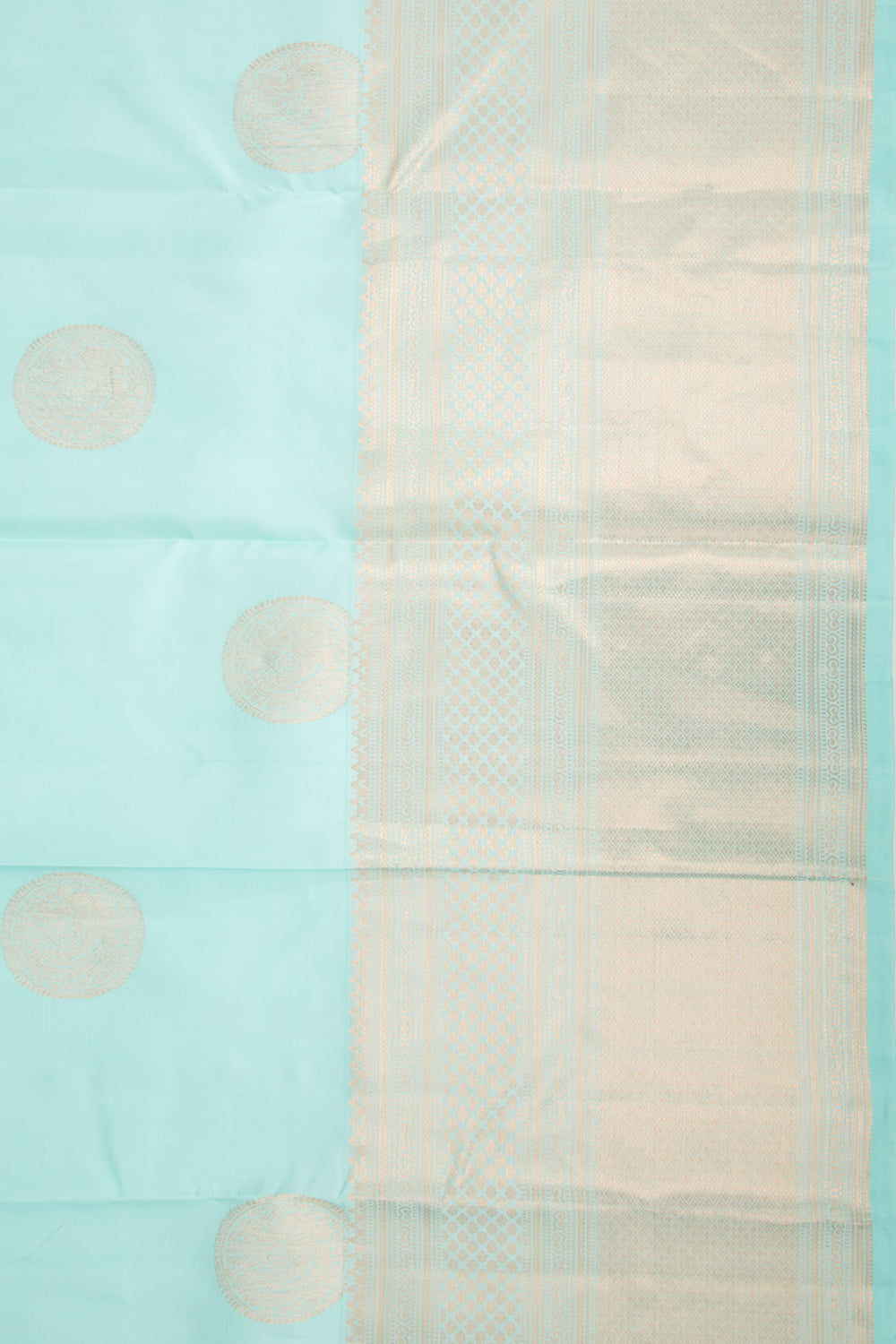 Kanchipuram Silk Butta Sky Blue Saree