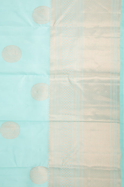 Kanchipuram Silk Butta Sky Blue Saree