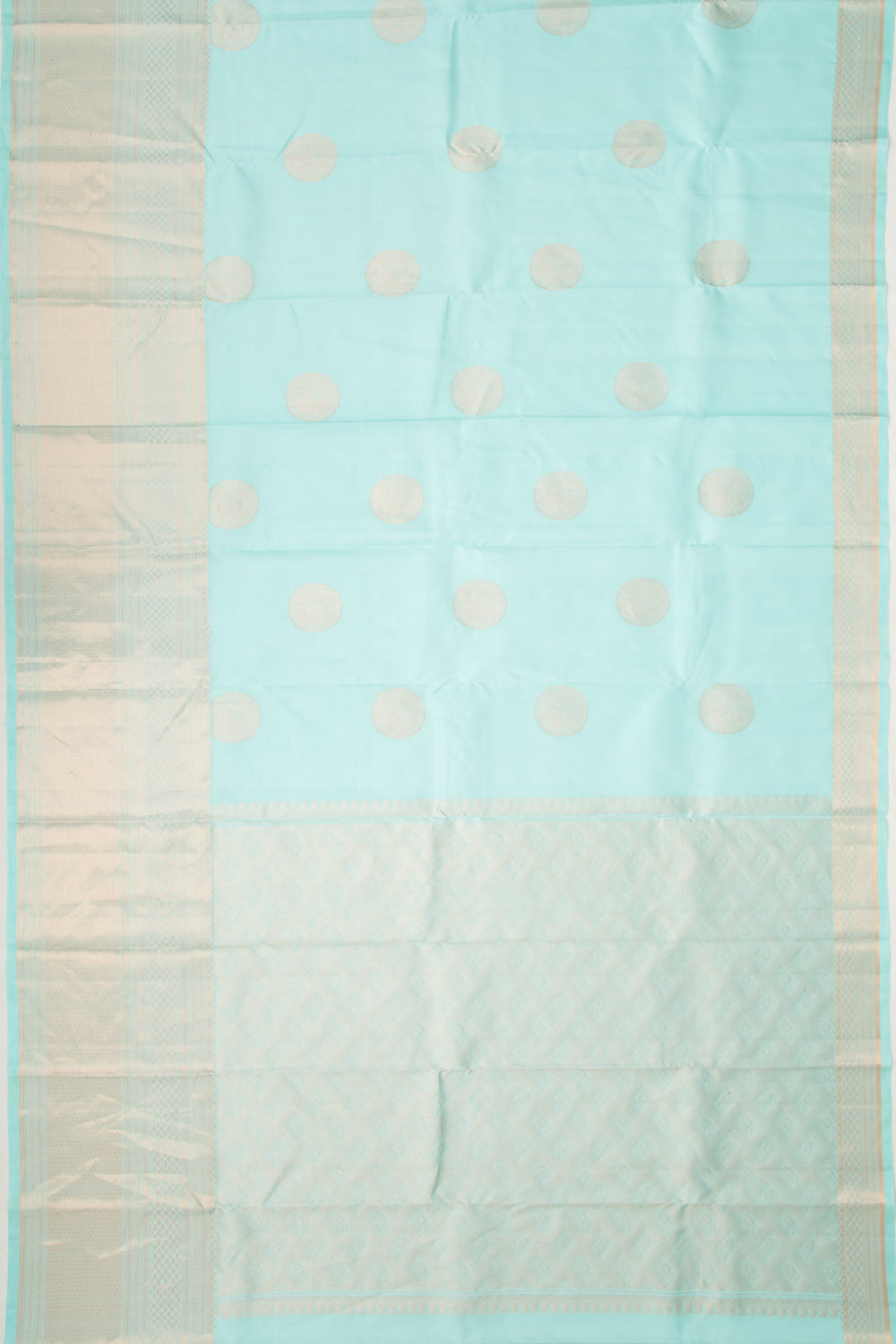 Kanchipuram Silk Butta Sky Blue Saree