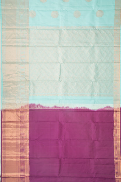 Kanchipuram Silk Butta Sky Blue Saree