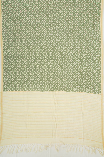 Mul Cotton Floral Printed Green Saree