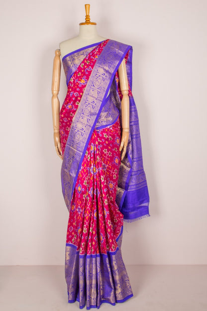 Kanchipuram Silk Ikat Pink Saree