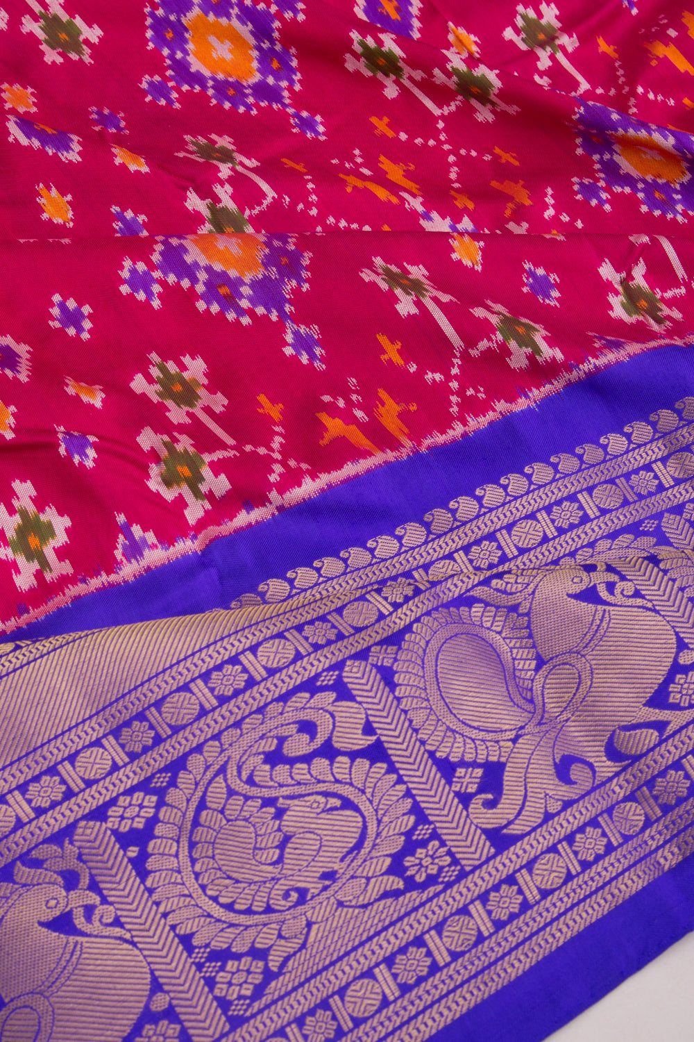 Kanchipuram Silk Ikat Pink Saree
