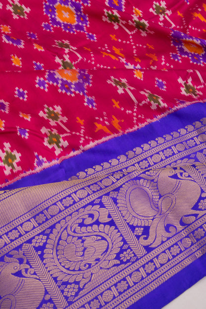 Kanchipuram Silk Ikat Pink Saree
