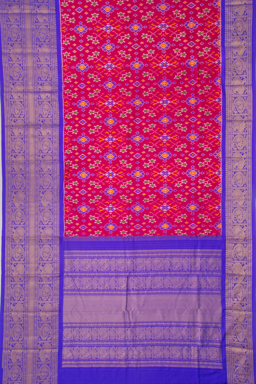 Kanchipuram Silk Ikat Pink Saree