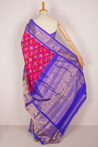 Kanchipuram Silk Ikat Pink Saree