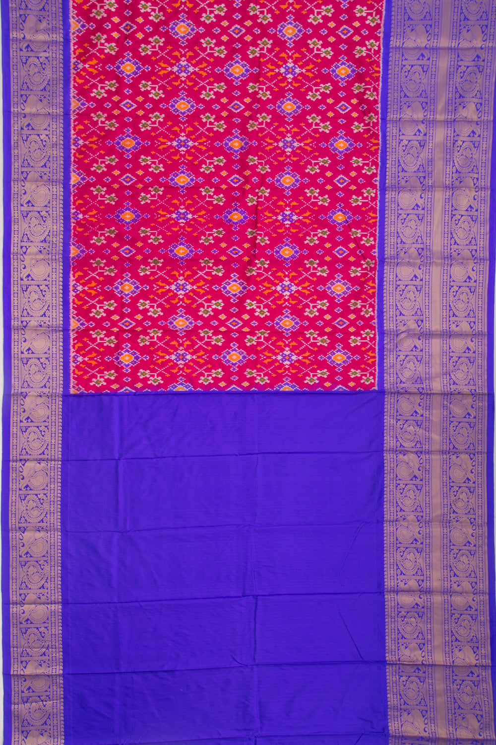Kanchipuram Silk Ikat Pink Saree