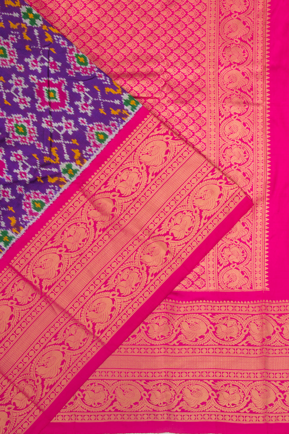 Kanchipuram Silk Ikat Violet Saree