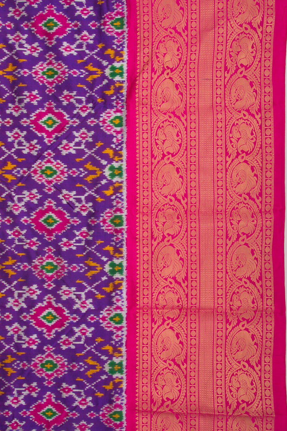 Kanchipuram Silk Ikat Violet Saree