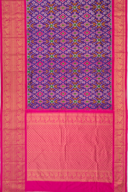 Kanchipuram Silk Ikat Violet Saree