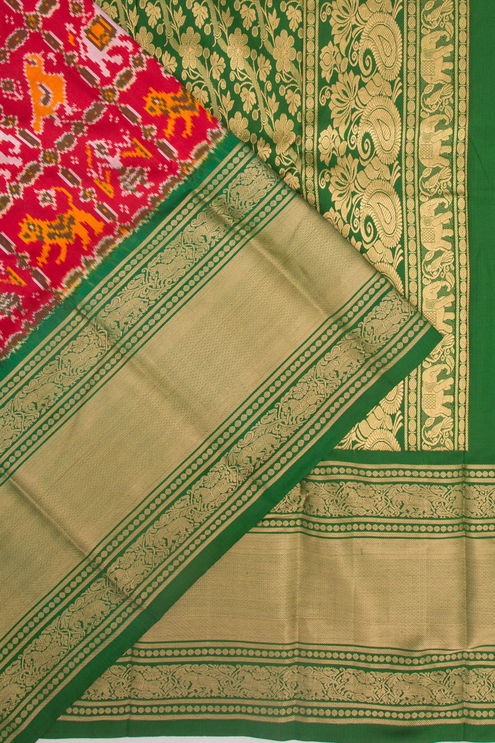 Kanchipuram Silk Ikat Maroon Saree