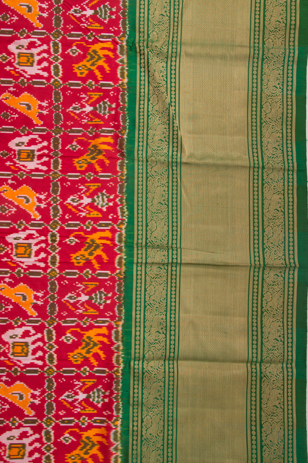 Kanchipuram Silk Ikat Maroon Saree