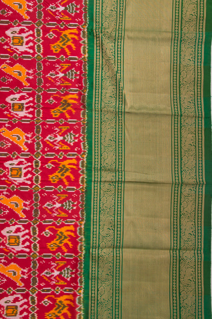 Kanchipuram Silk Ikat Maroon Saree