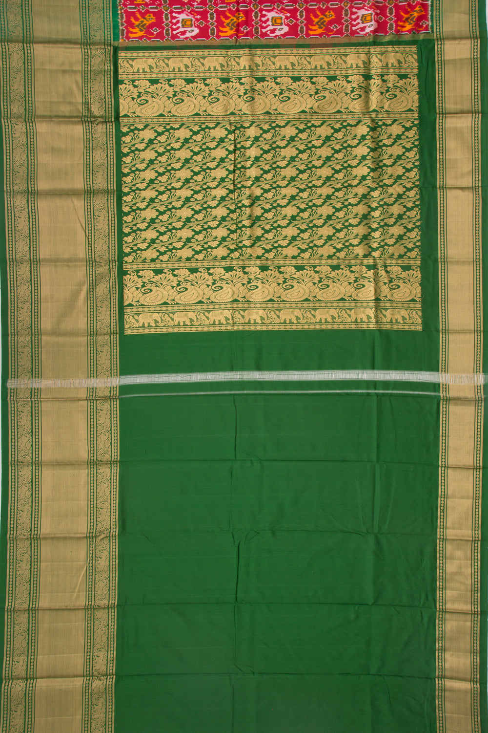 Kanchipuram Silk Ikat Maroon Saree