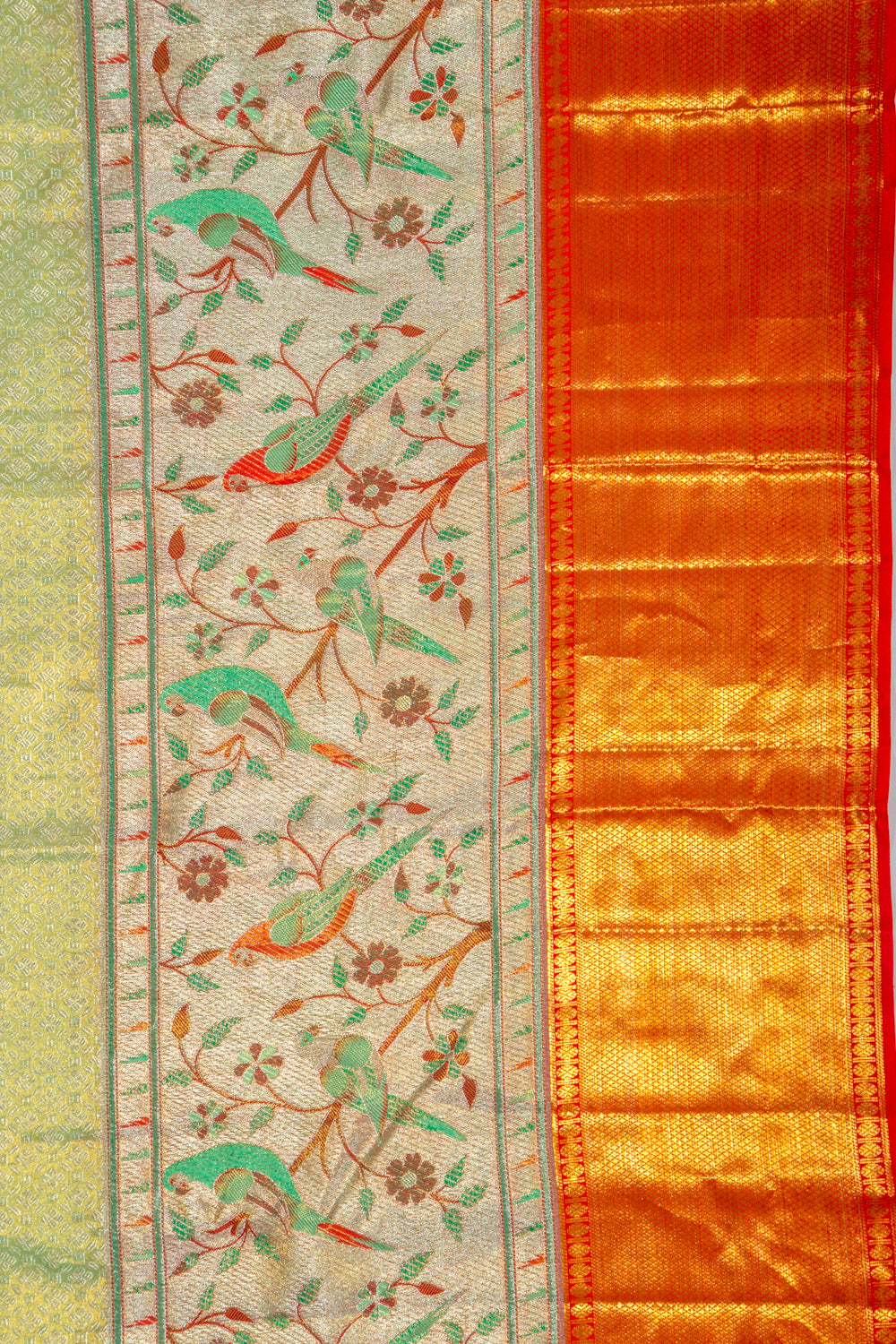 Kanchipuram Silk TIssue Brocade Green Saree