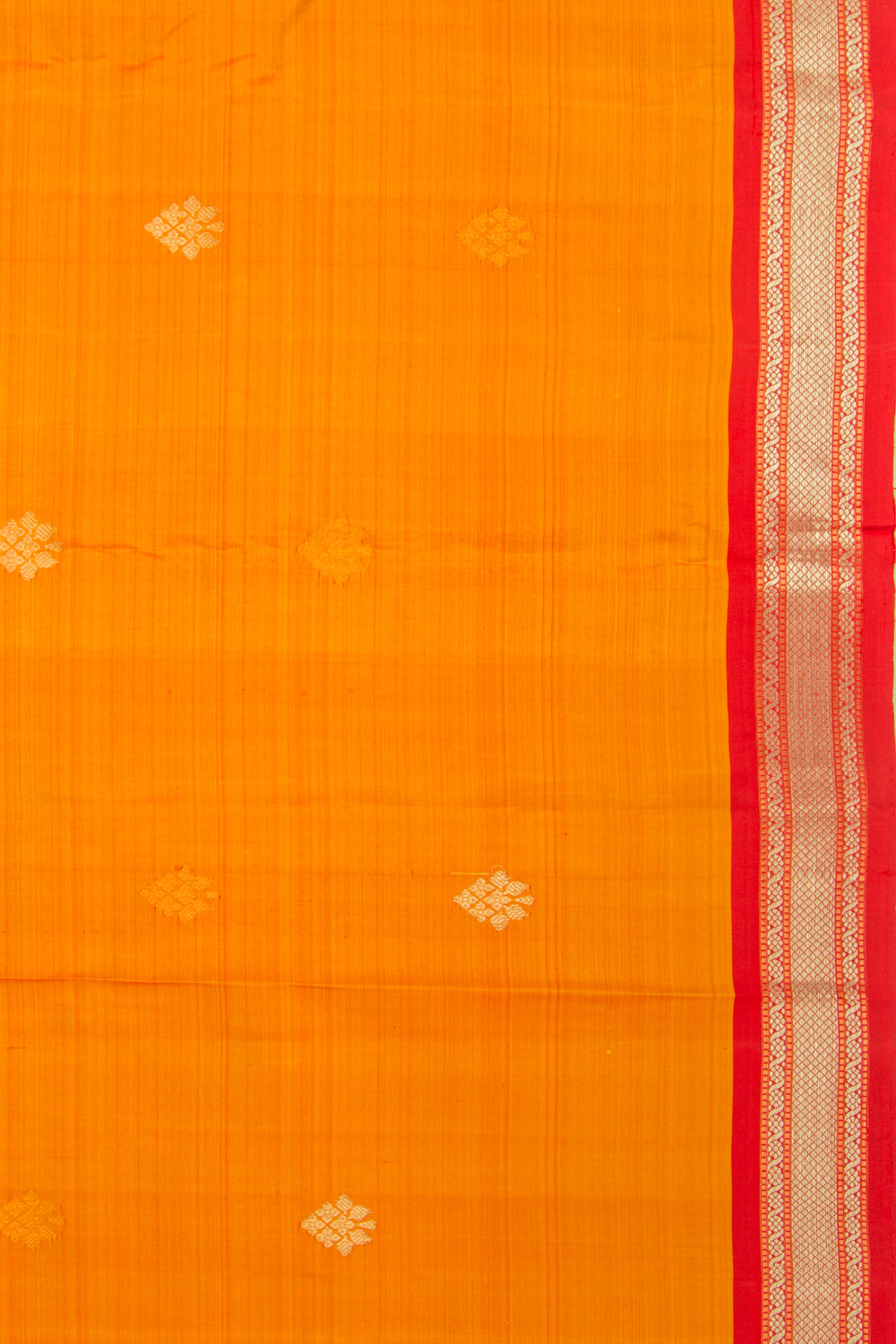 Kanchipuram Silk Butta Mustard Yellow Saree
