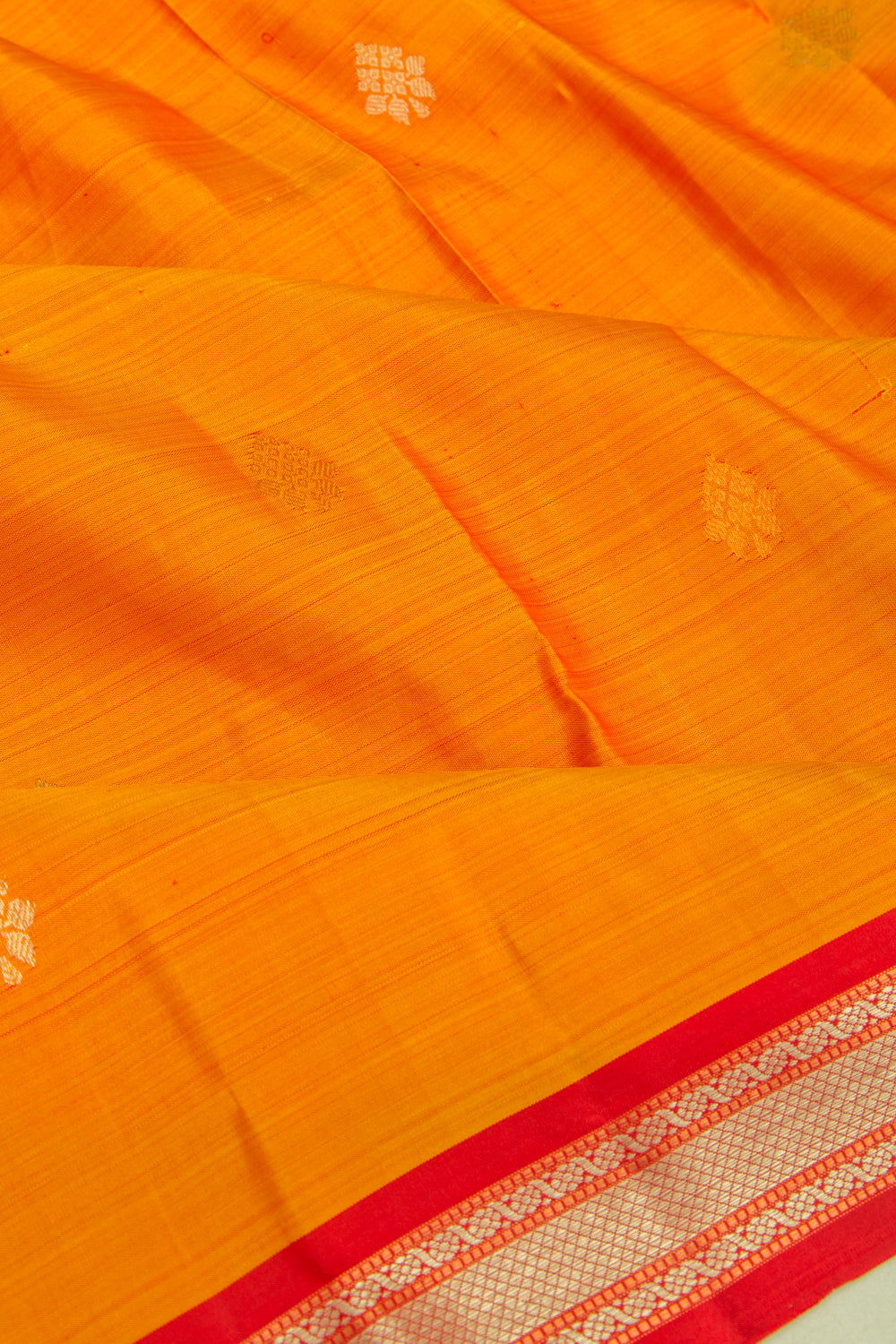 Kanchipuram Silk Butta Mustard Yellow Saree