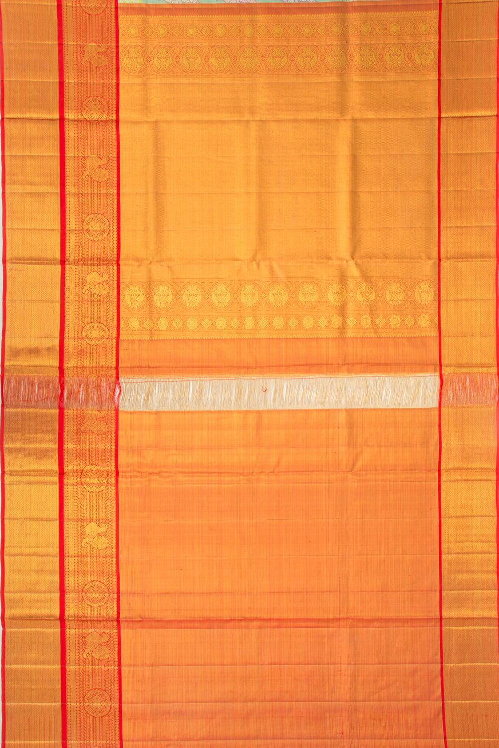 Kanchipuram Silk Tissue Jaal Blue Saree