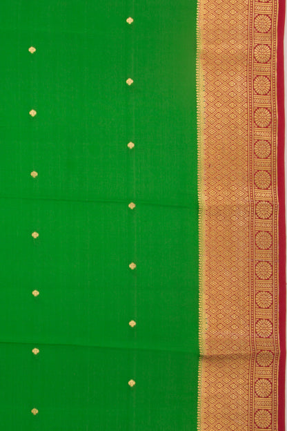 Binny Silk Butta Green Saree