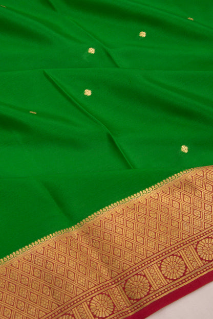 Binny Silk Butta Green Saree