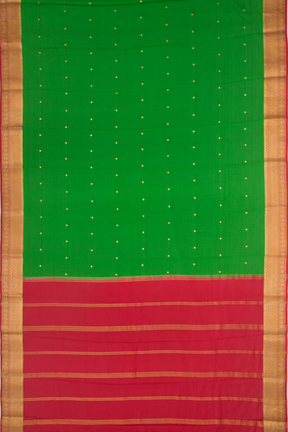 Binny Silk Butta Green Saree