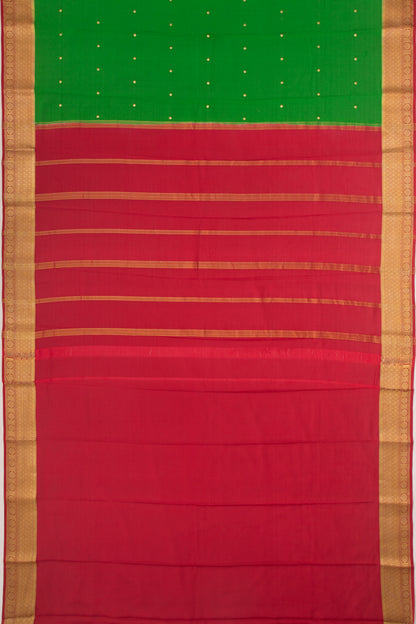 Binny Silk Butta Green Saree