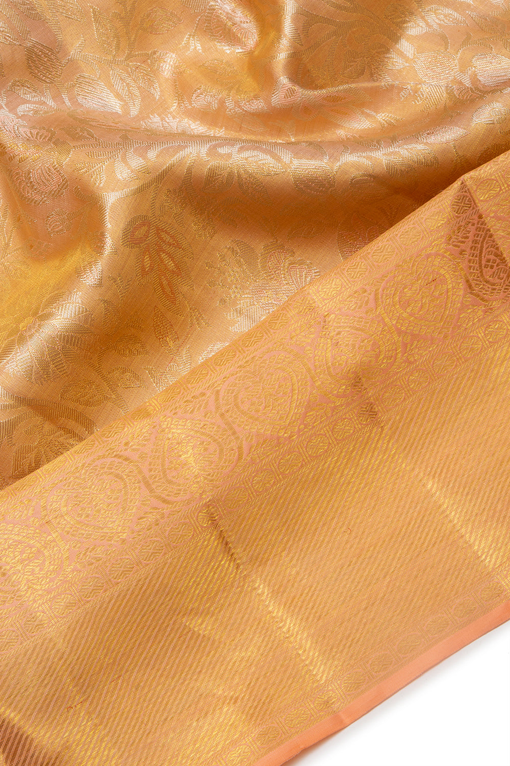 Kanchipuram Silk Tissue Gold Saree