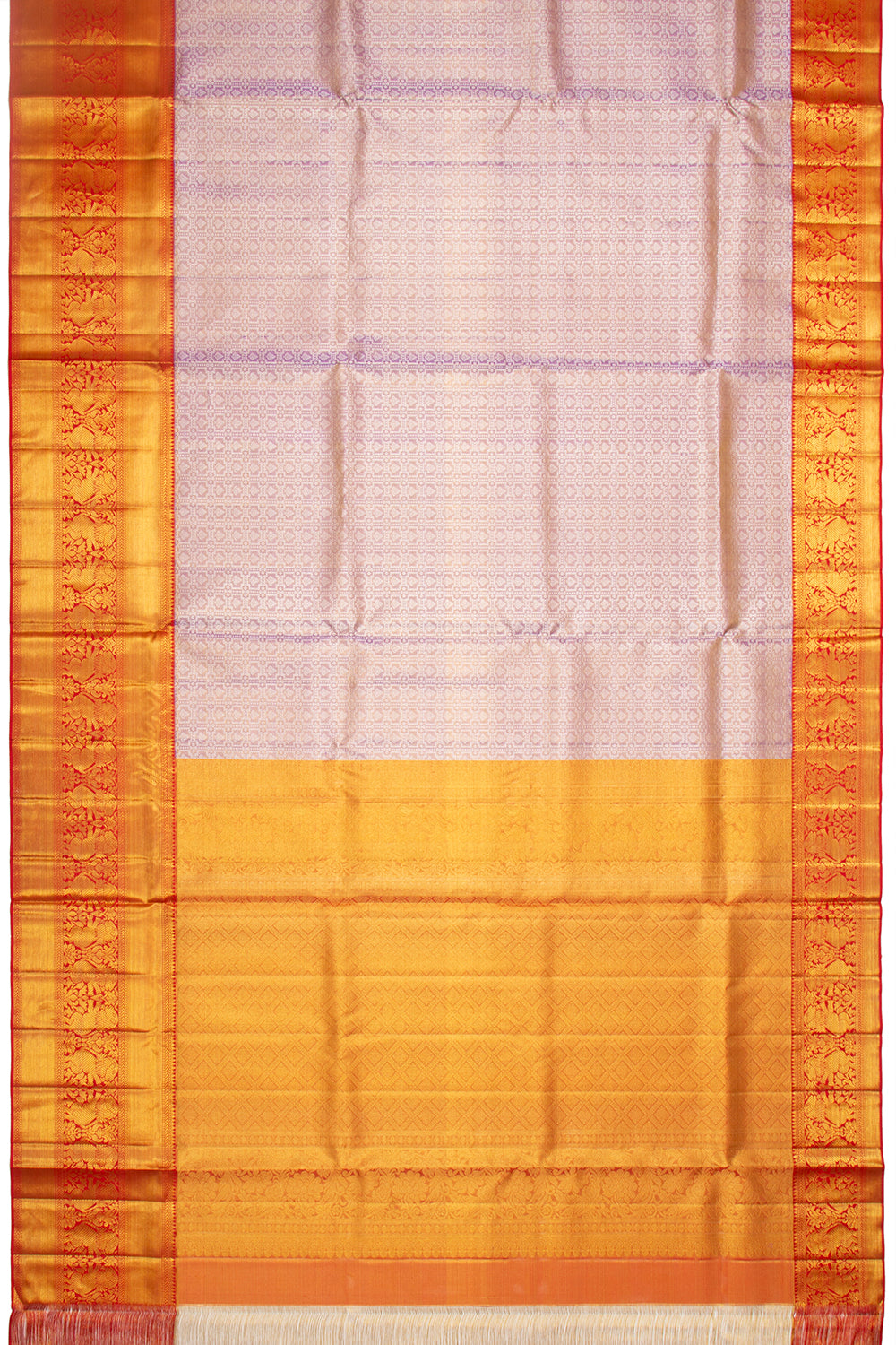Kanchipuram Silk Tissue Brocade Violet Saree