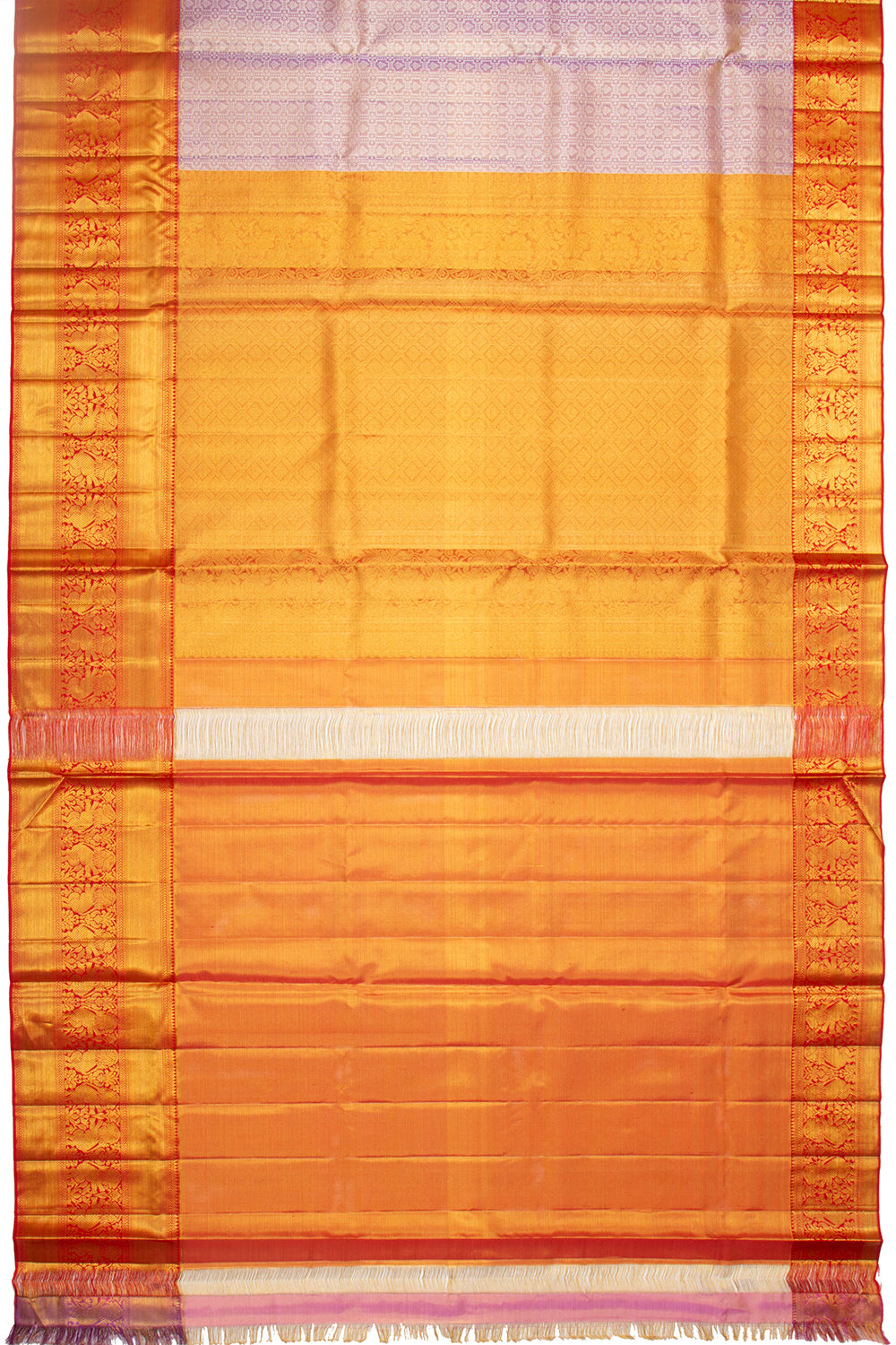 Kanchipuram Silk Tissue Brocade Violet Saree