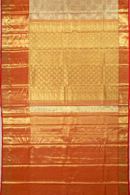 Taranga Kanchi Silk Tissue Jaal Orange Saree