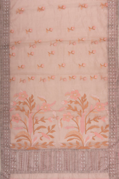 Dhakai Organza Butta Pink Saree