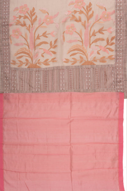 Dhakai Organza Butta Pink Saree