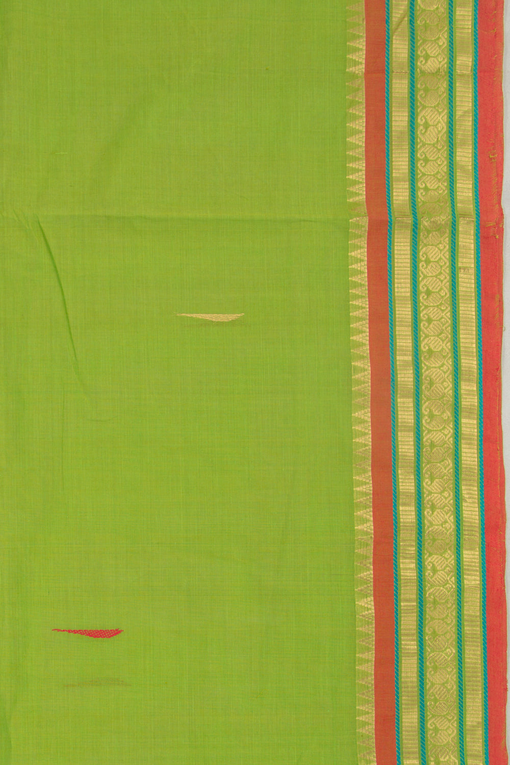 Chettinad Cotton Butta Green Saree
