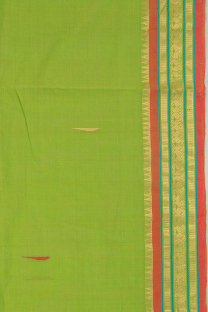 Chettinad Cotton Butta Green Saree