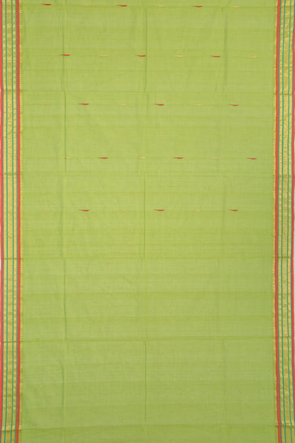 Chettinad Cotton Butta Green Saree