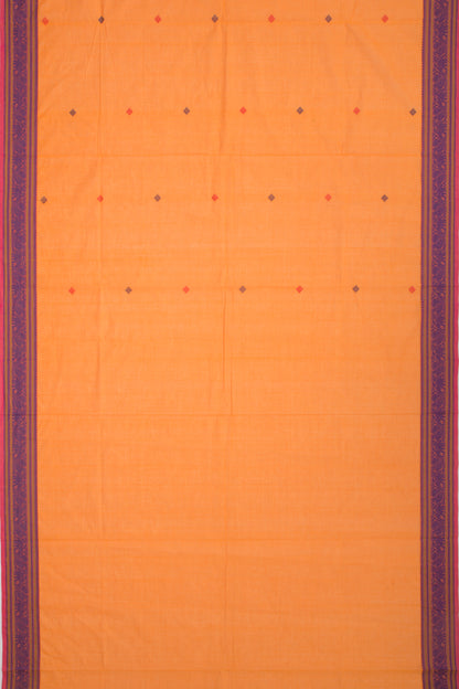 Chettinad Cotton Butta Orange Saree