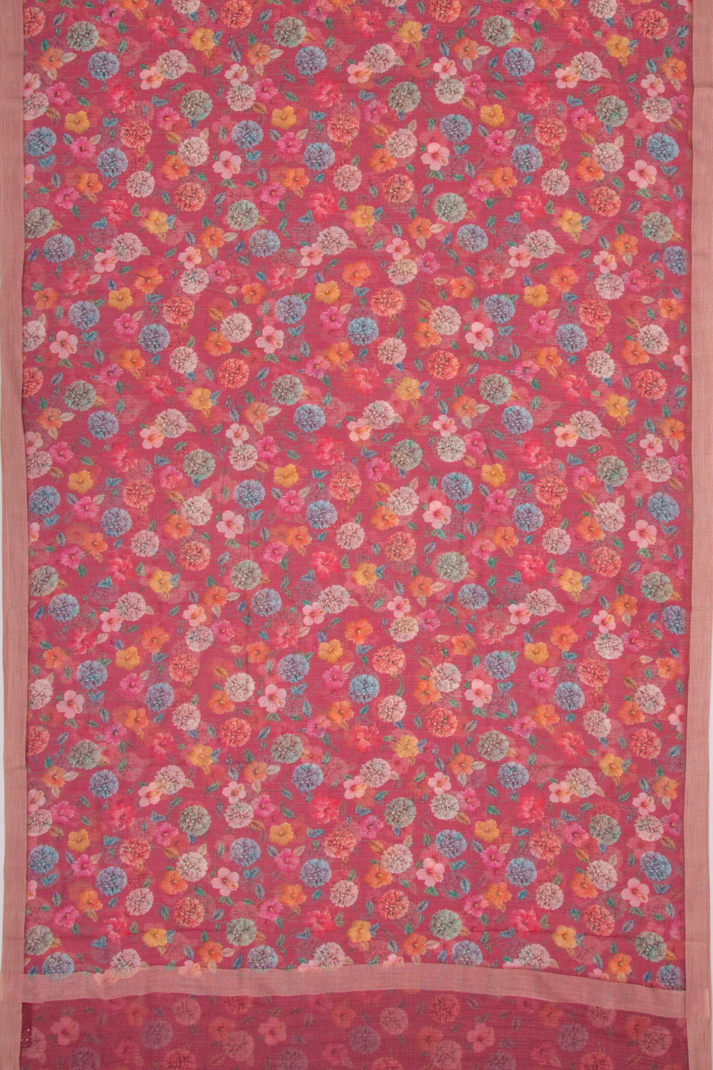 Kota Soft Silk Floral Printed Purple Saree