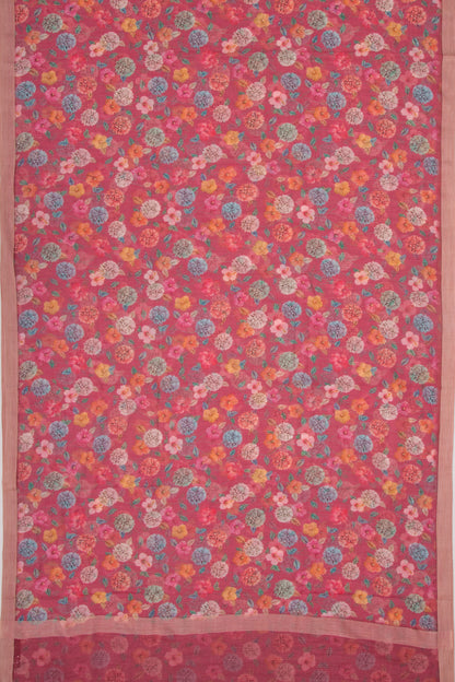 Kota Soft Silk Floral Printed Purple Saree