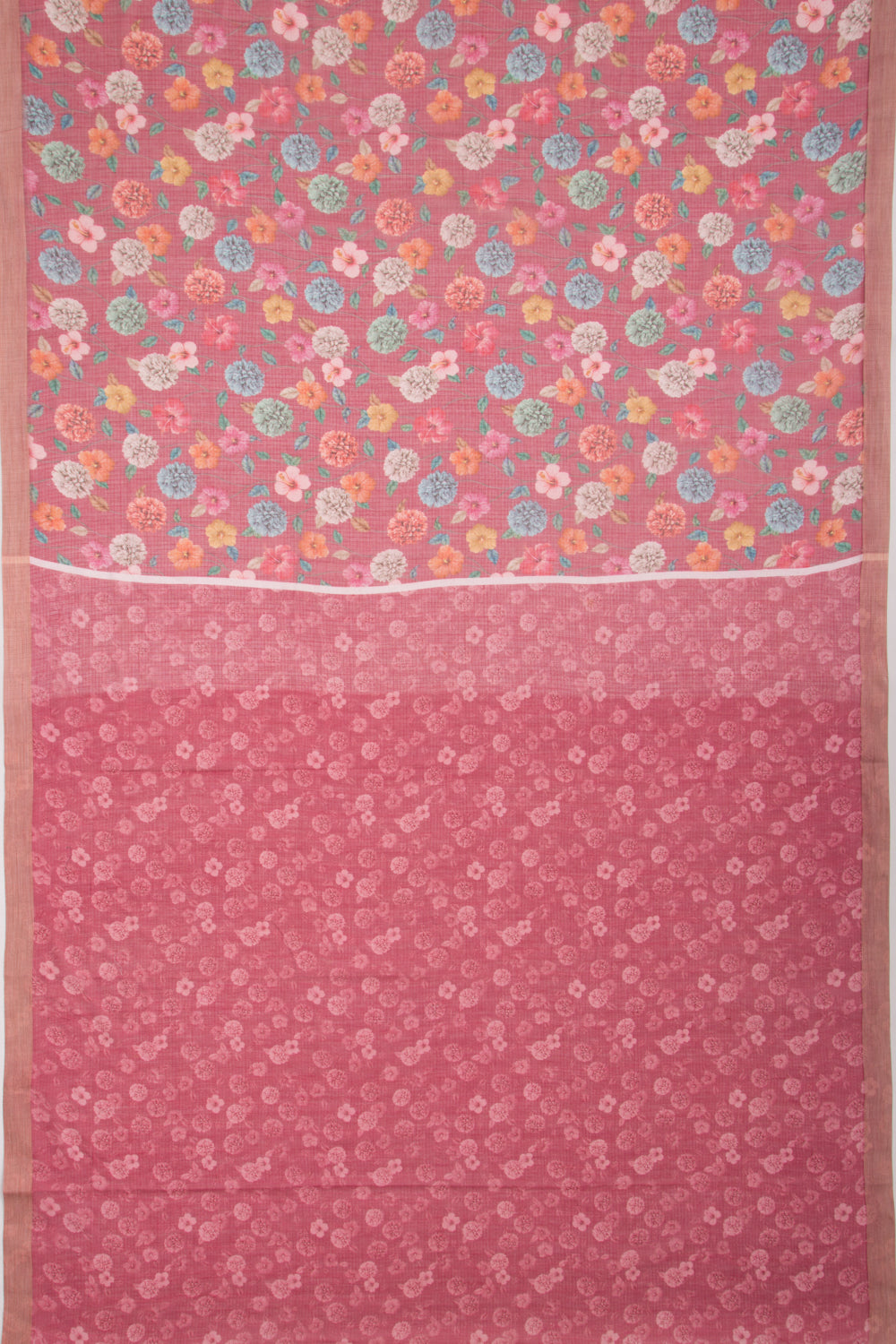 Kota Soft Silk Floral Printed Purple Saree