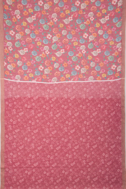 Kota Soft Silk Floral Printed Purple Saree