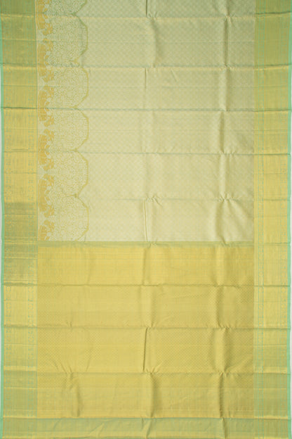 Kanchipuram Silk Tissue Brocade Green Saree